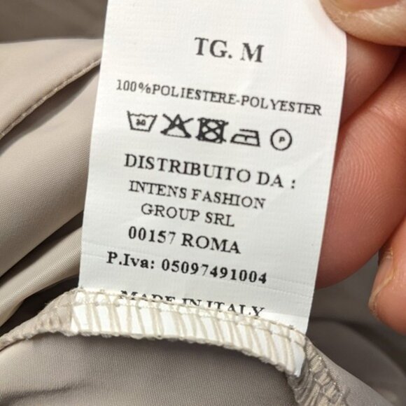 CLASS ITALY Women's Lightweight Coat Jacket Trench Coat sz Medium Beige Grey - Picture 7 of 10